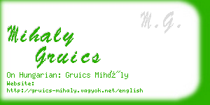 mihaly gruics business card